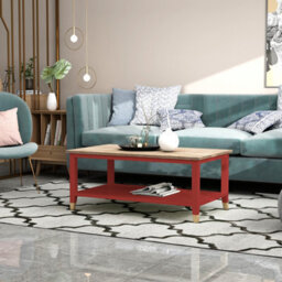 Cabinet Bits Palazzi Coffee Table H45 W100 D56Cm Red/natural
