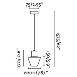 Luminosa Lighting Luminosa Mistu Outdoor Pendant Ceiling Light Dark Grey 1X E27 Ip44 - thumbnail 3