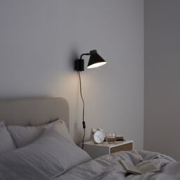GoodHome Masoala Matt Black Plug-In Wall Light - thumbnail 2