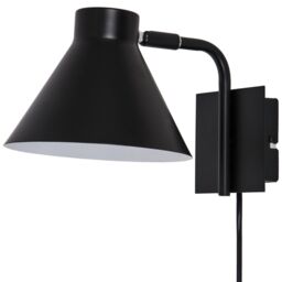 GoodHome Masoala Matt Black Plug-In Wall Light - thumbnail 3