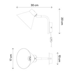 GoodHome Masoala Matt Black Plug-In Wall Light - thumbnail 8