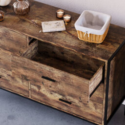 Lassic Vida Designs Brooklyn Dark Wood 6 Drawer Chest (H)795mm (W)1230mm (D)400mm - thumbnail 7