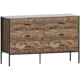 Lassic Vida Designs Brooklyn Dark Wood 6 Drawer Chest (H)795mm (W)1230mm (D)400mm - thumbnail 8