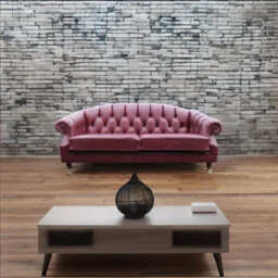Chesterfield 3 Seater Old English Burgandy Leather Sofa Settee Bespoke In Victoria Style - thumbnail 3