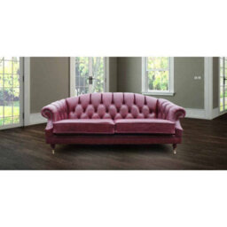Chesterfield 3 Seater Old English Burgandy Leather Sofa Settee Bespoke In Victoria Style - thumbnail 1