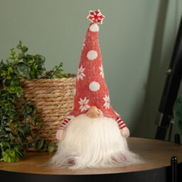 Samuel Alexander 30Cm Battery Operated Light Up Christmas Standing Gonk Decoration In Red - thumbnail 4