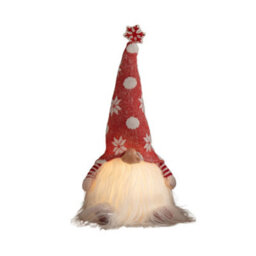 Samuel Alexander 30Cm Battery Operated Light Up Christmas Standing Gonk Decoration In Red - thumbnail 9