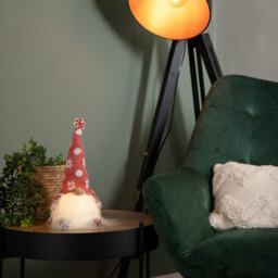 Samuel Alexander 30Cm Battery Operated Light Up Christmas Standing Gonk Decoration In Red - thumbnail 2