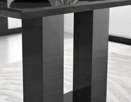 Furniturebox Imperia 4 Modern Black High Gloss Dining Table And 4 White Luxury Willow Chairs Set - thumbnail 5