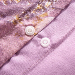 Ohs Marble Duvet Cover Set Quilt Bedding Reversible, Purple - Double - thumbnail 6