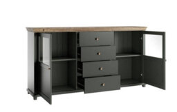 Arte Evora 25 Sideboard Cabinet W1810mm H930mm D420mm - Green & Oak Lefkas, 4 Drawers, Led-Ready - thumbnail 2