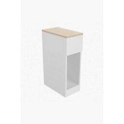 1 Drawer-White+Walnut Narrow Cabinet Tables White Slim Bedside Table Nightstand With Shelf Drawer 60Cm - thumbnail 4