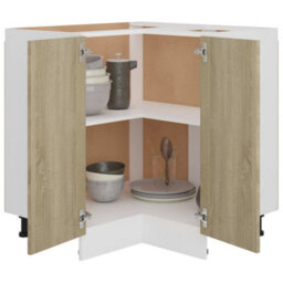 Vidaxl Corner Bottom Cabinet Lyon Sonoma Oak 75.5X75.5X81.5 Cm Engineered Wood - thumbnail 4