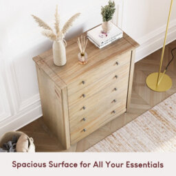 Lassic Vida Designs Panama 5 Drawer Chest Solid Pine (H)890mm (W)800mm (D)410mm - thumbnail 5