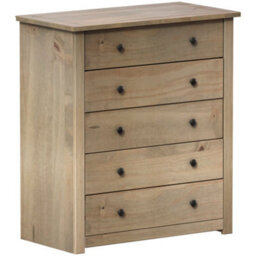 Lassic Vida Designs Panama 5 Drawer Chest Solid Pine (H)890mm (W)800mm (D)410mm - thumbnail 7