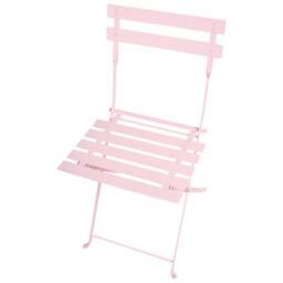 Wyld And Coco Garden Pastel Pink Steel Folding Table And 4 Chairs Dining Set - Space-Saving Outdoor Furniture - thumbnail 6