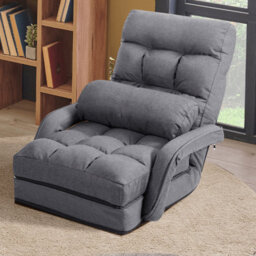 Gainoom 2 In 1 Folding Lazy Sofa Lounger Floor Gaming Armchair Recliner - thumbnail 3