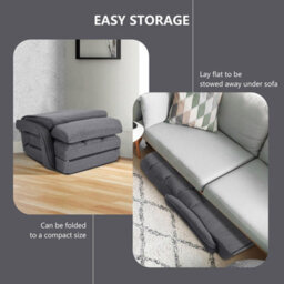 Gainoom 2 In 1 Folding Lazy Sofa Lounger Floor Gaming Armchair Recliner - thumbnail 9