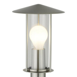 First Choice Lighting Set Of 2 Treviso Brushed Stainless Steel Outdoor Post Lights - thumbnail 6