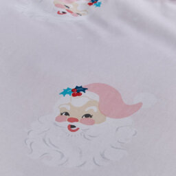 Catherine Lansfield Christmas Vintage Santa Pink Duvet Cover Set Double Bedding Set - thumbnail 4
