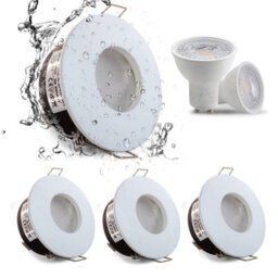 4 Xsweier Ip 65 Waterproof Led Recessed Ceiling Lights, 5 W Warm White 3000 K Spot, Suitable For Bathroom And Kitchen Spotlights