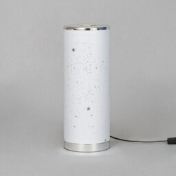Litecraft White Starburst Glow Kids Led Cylinder Table Lamp - thumbnail 4