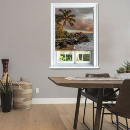 Lister Cartwright Photographic Blackout Roller Blinds For Bedroom Windows - (60 X 140 Cm) - Beach Palm Tree - thumbnail 4
