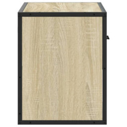 Berkfield Tv Cabinet Sonoma Oak 60X31X39.5 Cm Engineered Wood And Metal - thumbnail 5