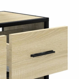 Berkfield Tv Cabinet Sonoma Oak 60X31X39.5 Cm Engineered Wood And Metal - thumbnail 8