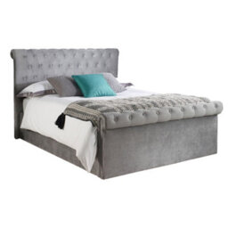 Aspire Mayfair Chesterfield Sleigh Ottoman Velvet Bed Frame - thumbnail 5