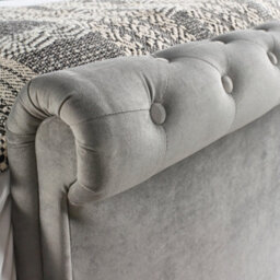 Aspire Mayfair Chesterfield Sleigh Ottoman Velvet Bed Frame - thumbnail 4