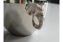 Aluminium Elephant Head Design Bowl - thumbnail 4