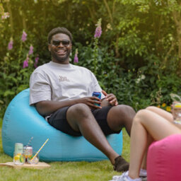 icon Adult Classic Beanbag Outdoor Waterproof Bean Bags Ready Filled - Light Blue - thumbnail 3