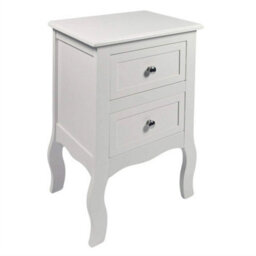 Pair Of White Bedroom Bedside Table Cabinet Nightstand With 2 Drawers - thumbnail 6