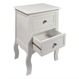 Pair Of White Bedroom Bedside Table Cabinet Nightstand With 2 Drawers - thumbnail 5