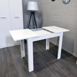 Heze Furniture Compact Extending Modern Dining Table - Ramen Mini 60X90-130 Cm - White - thumbnail 4