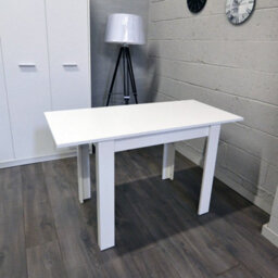 Heze Furniture Compact Extending Modern Dining Table - Ramen Mini 60X90-130 Cm - White - thumbnail 5