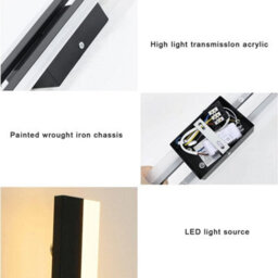 16W Led Modern Wall Light Acrylic Warm White Led Wall Sconce Lamp Bedroom 40Cm - thumbnail 7
