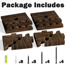 Amorly 4Pcs 6.6In Scalloped Wood Wall Shelf Floating Shelf With Wood Brackets, Easy To Install Rustic Wall Shelf For Bedroom, Any Space - thumbnail 8
