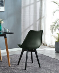 Nordlys Set Of 4 Black Wood And Polypropylene Dining Chairs Modern Design Style Dining Room - thumbnail 4