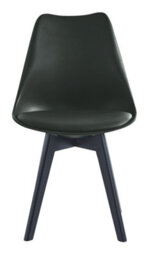 Nordlys Set Of 4 Black Wood And Polypropylene Dining Chairs Modern Design Style Dining Room - thumbnail 5