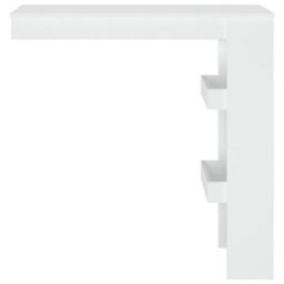 Berkfield Wall Bar Table White 102X45X103.5 Cm Engineered Wood - thumbnail 3