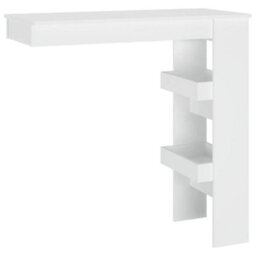 Berkfield Wall Bar Table White 102X45X103.5 Cm Engineered Wood - thumbnail 2