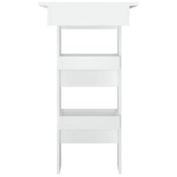 Berkfield Wall Bar Table White 102X45X103.5 Cm Engineered Wood - thumbnail 4