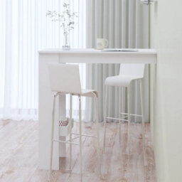 Berkfield Wall Bar Table White 102X45X103.5 Cm Engineered Wood - thumbnail 6
