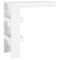 Berkfield Wall Bar Table White 102X45X103.5 Cm Engineered Wood - thumbnail 5