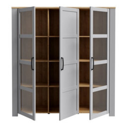 Furniture To Go Bohol Large Display Cabinet Inc. 4X Led Lights In Riviera Oak/grey Oak - thumbnail 3