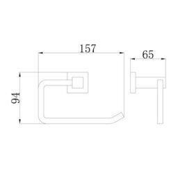 Plum&clay Tate Gun Grey Toilet Roll Holder - thumbnail 3