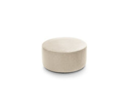 Abakus Direct Chicago Velvet Quilted Swivel Footstool In Cream - thumbnail 2