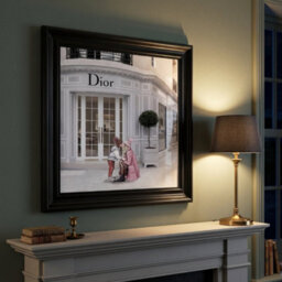 Home Luxe Interiors Dior Jewelry Black Step Frame Luxury Wall Art 40X40Cm Home Decor - thumbnail 2